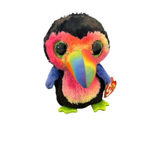 Ty Beanie Boo “Beaks” Toucan Plush – 6” Rainbow Bird - Picture 4 of 10